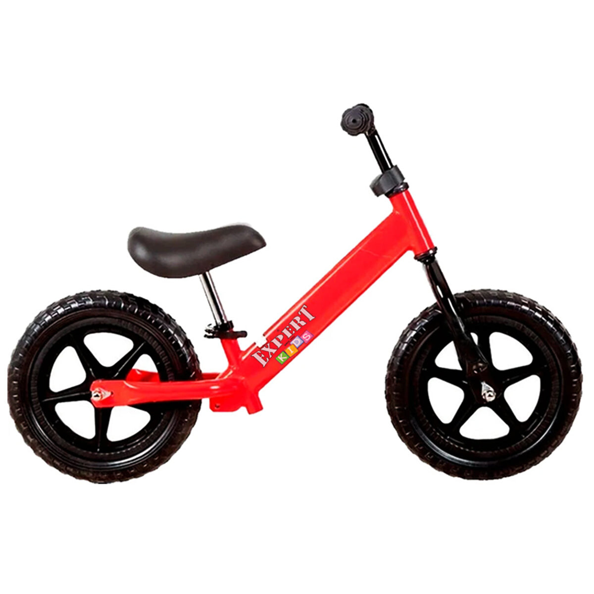 Bicicleta De Metal Sin Pedales P/ Niños Ruedas Goma - Rojo 