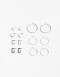 Aros Sets Set 7 Pares De Aros Mix Baños - Plateado Rodio