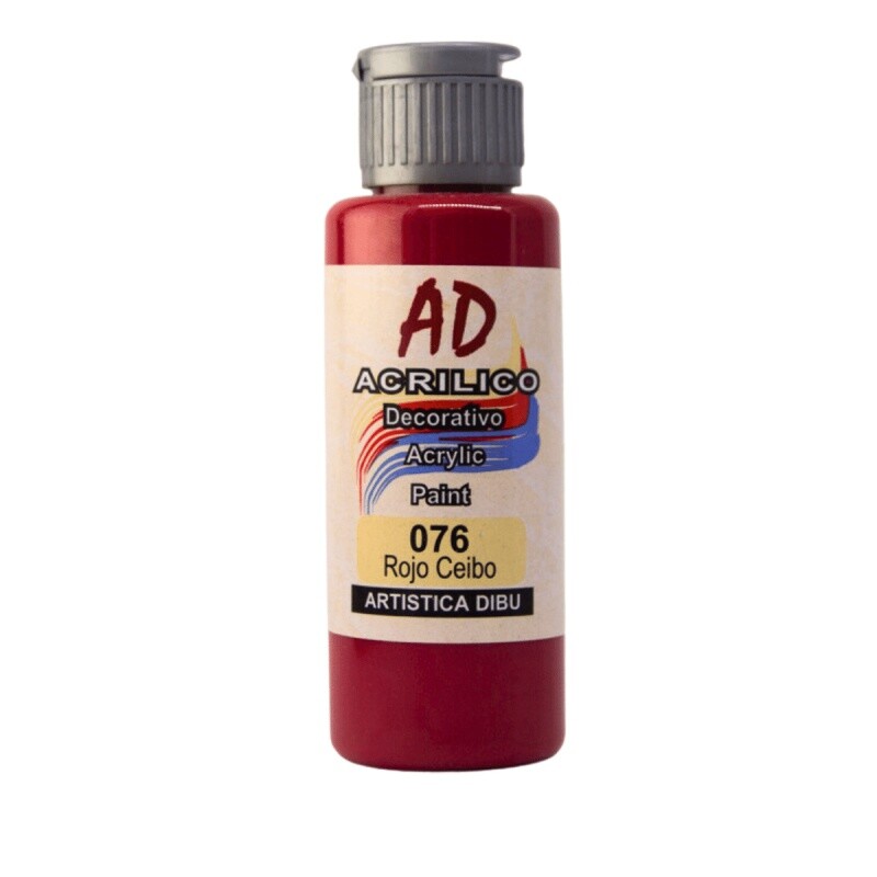 Acrílico Decorativo Ad 60 Ml Rojo Ceibo #Acrílico Decorativo Ad 60 Ml Rojo Ceibo