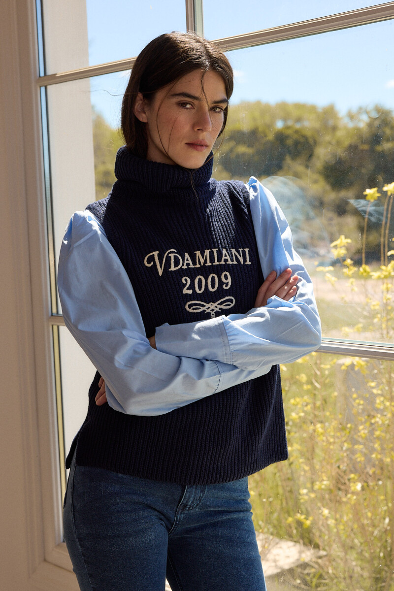 Chaleco Tejido Vdamiani - Azul 