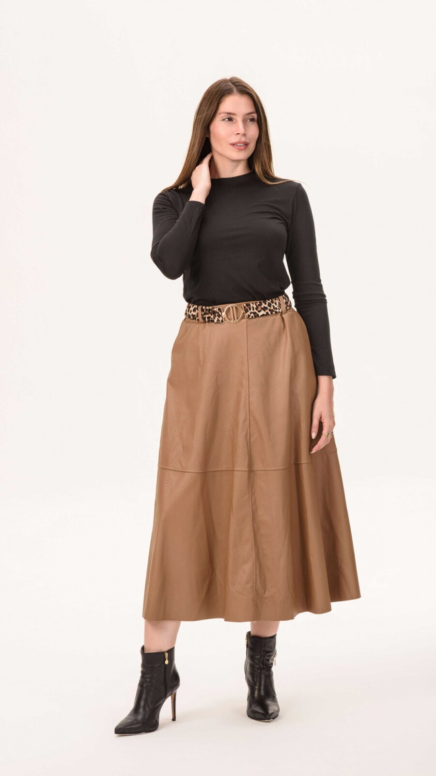Falda Alice camel