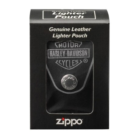 Estuche en cuero Harley Davidson - Zippo Negro