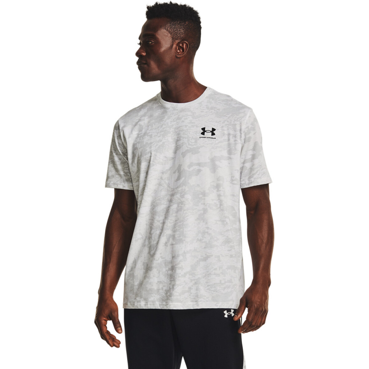 UA ABC CAMO SS-GRN - WHT-100 
