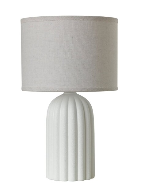 LAMPARA DE MESA CERAMICA D23x38CM FACETADO BLANCO LAMPARA DE MESA CERAMICA D23x38CM FACETADO BLANCO