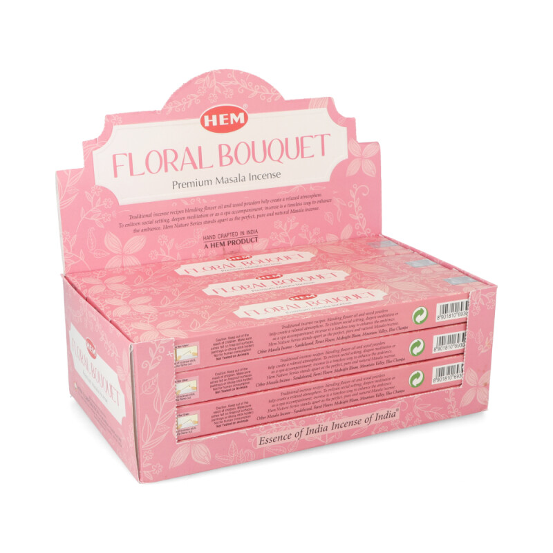 INCIENSO HEM PREMIUM 15 GR X12 Bouquet Floral