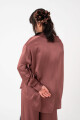 CAMISA DE TEJIDO ARRUGADO Violeta
