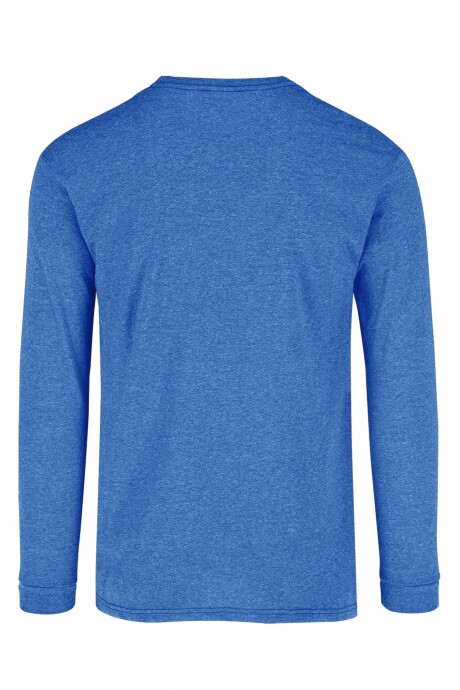 Camiseta jaspe a la base manga larga Azul royal jaspe