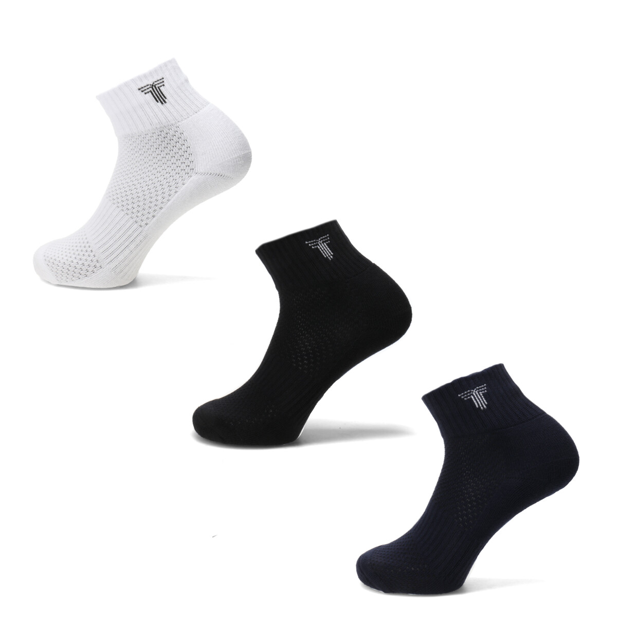 Medias de Niños TIFFOSI Tripack 3 Medio - Negro - Blanco 