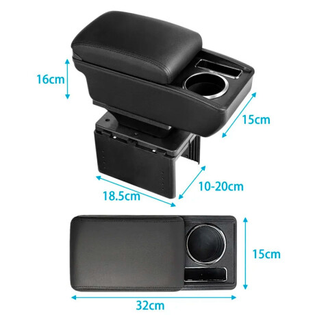 ACCESORIO INTERIOR - CONSOLA CENTRAL NEGRA C/ POSA VASO - ACCESORIO INTERIOR - CONSOLA CENTRAL NEGRA C/ POSA VASO -