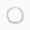 Pulsera en Plata y Oro con Apliques Pulsera En Plata Y Oro Con Apliques
