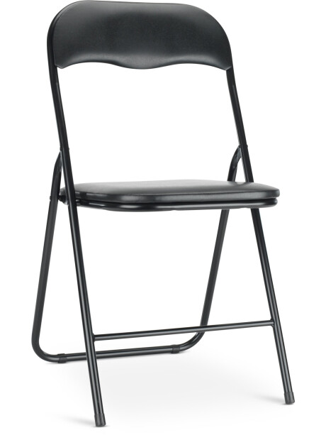 Silla plegable VIUF polipiel/acero negro Silla plegable VIUF polipiel/acero negro