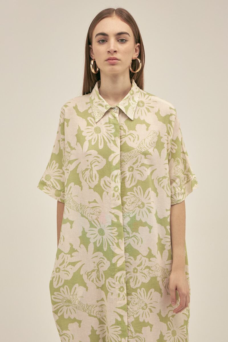 MARIE DRESS Jungle Green