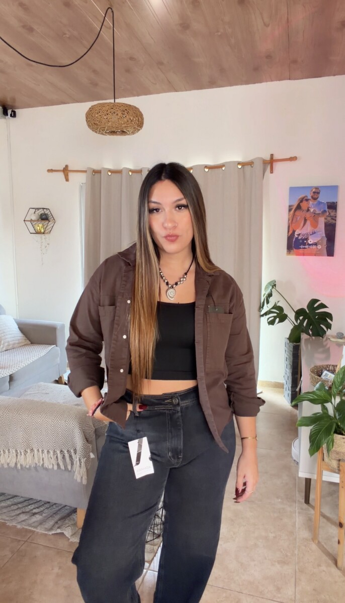 Camisa cuba - Chocolate 