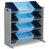 Organizador de 12 contenedores de plástico gris, azul y celeste Organizador de 12 contenedores de plástico gris, azul y celeste