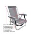 Silla Baja Playa, Pesca Buzios C/correa En Aluminio Apta 120kg AZUL