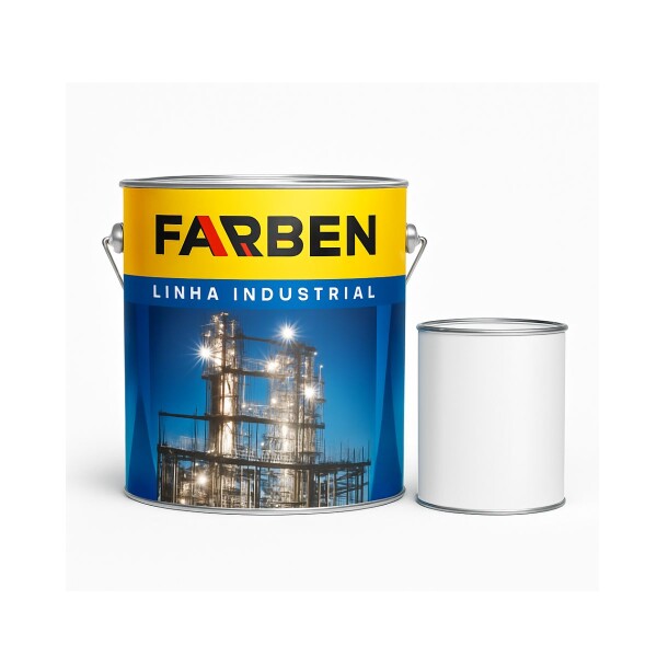 PINTURA PISO EPOXI CINZA DE 3,6LTS + CATALIZADOR FARBEN Pintura Piso Epoxi Cinza De 3,6lts + Catalizador Farben