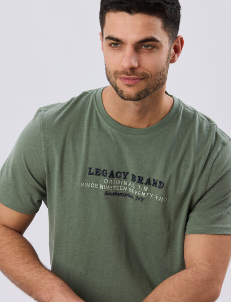 REMERA ESTAMPADA DE ALGODÓN Verde
