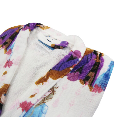 Bata de Baño Infantil Velour Frozen Talle P al G BLANCO
