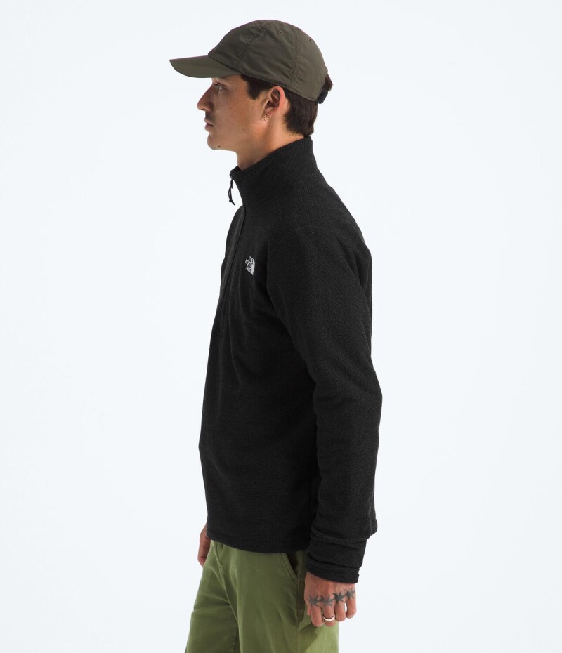 Buzo Polar Textured cierre de 1/4 hombre Tnf Black Heather