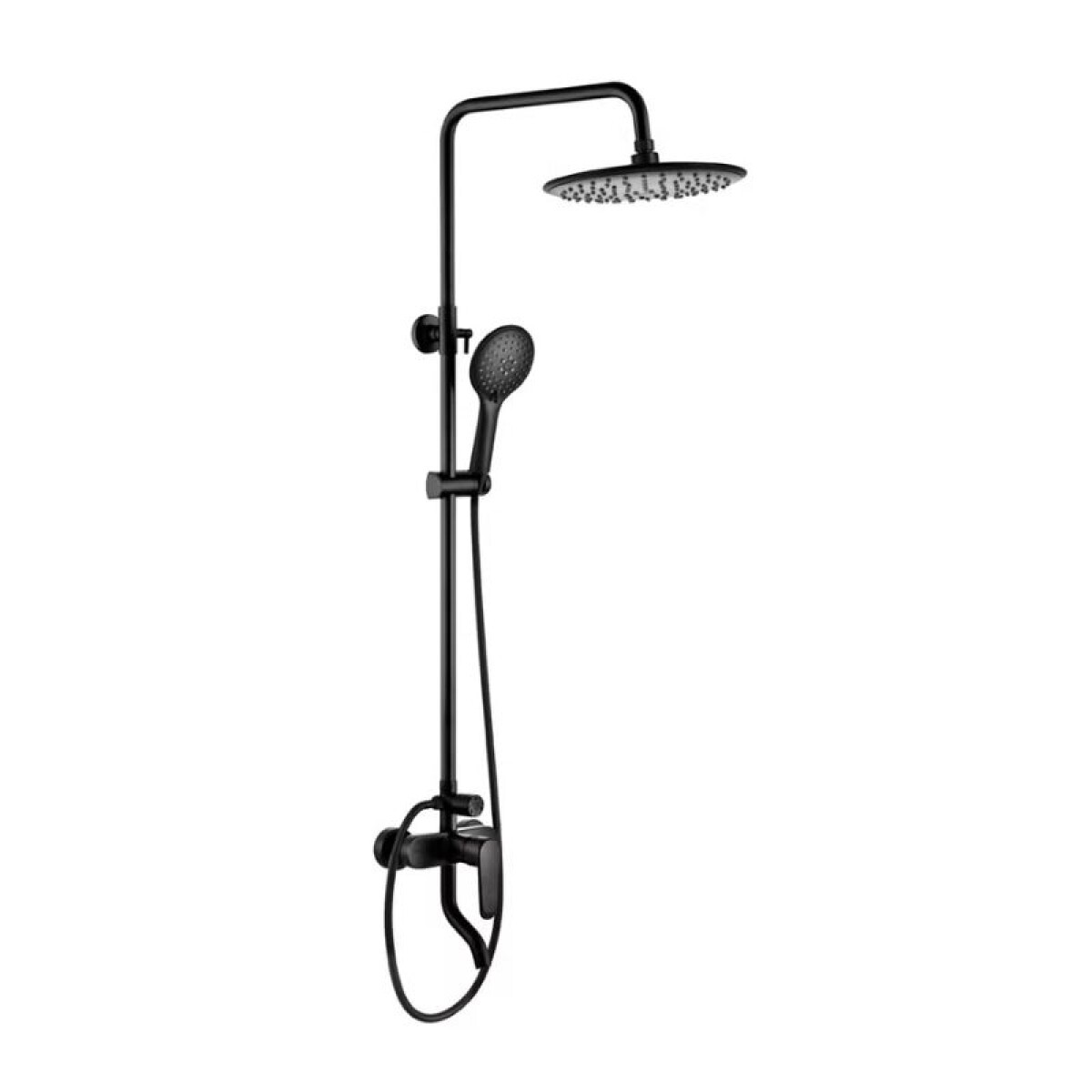 BARRAL DE DUCHA CON GRIFERIA - NEGRO MATE 