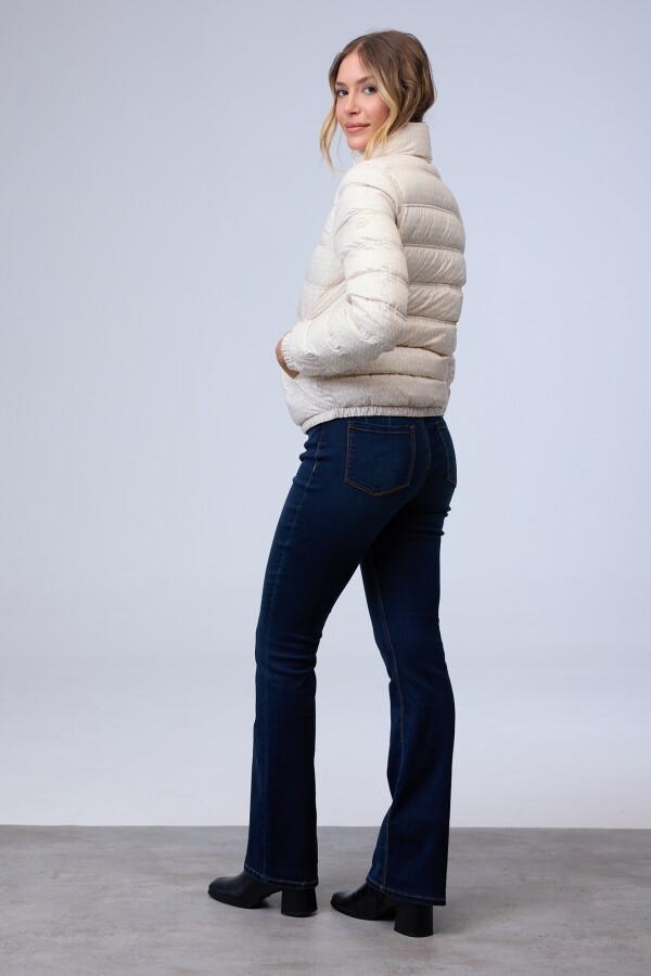 Campera Plumas Reversible BEIGE