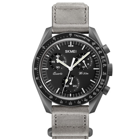 Reloj Skmei 1982DGYSI Cronógrafo para Hombre con Correa de Lona Gris Negro