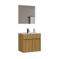 MUEBLE DE BAÑO SUSPENDIDO 60 CM CON MESADA Y ESPEJO MUEBLE DE BAÑO SUSPENDIDO 60 CM CON MESADA Y ESPEJO