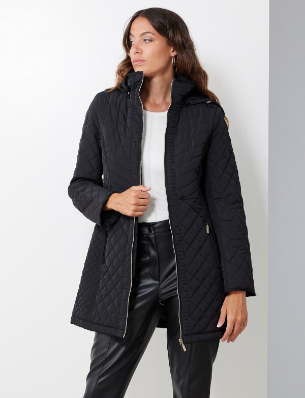 Campera Capitoneada & Capucha Desmontable NEGRO