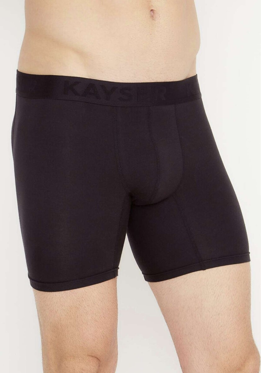 93-400 boxer largo liso - Negro 