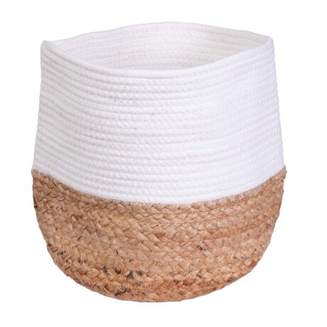 CESTO YUTE-Y-ALGODON BLANCO ANK-32