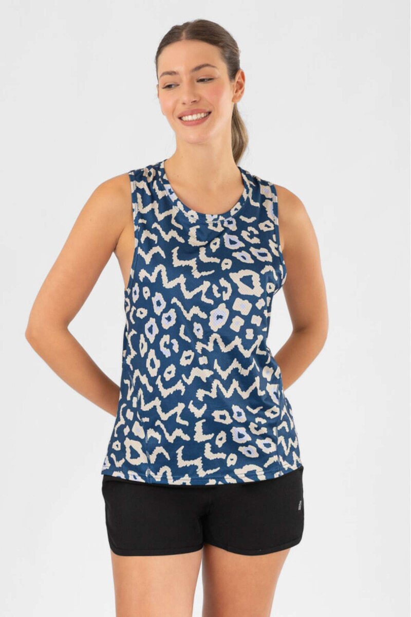 Mesh shirt - Azul piedra 