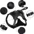 Arnes Con Correa Extensible Retractil Mediano Perro Premium Variante Color Negro