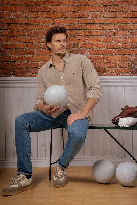 Camisa Pana Slim Kaki