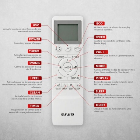 Aire Acondicionado AIWA 18.000 BTU Inverter Aire Acondicionado AIWA 18.000 BTU Inverter