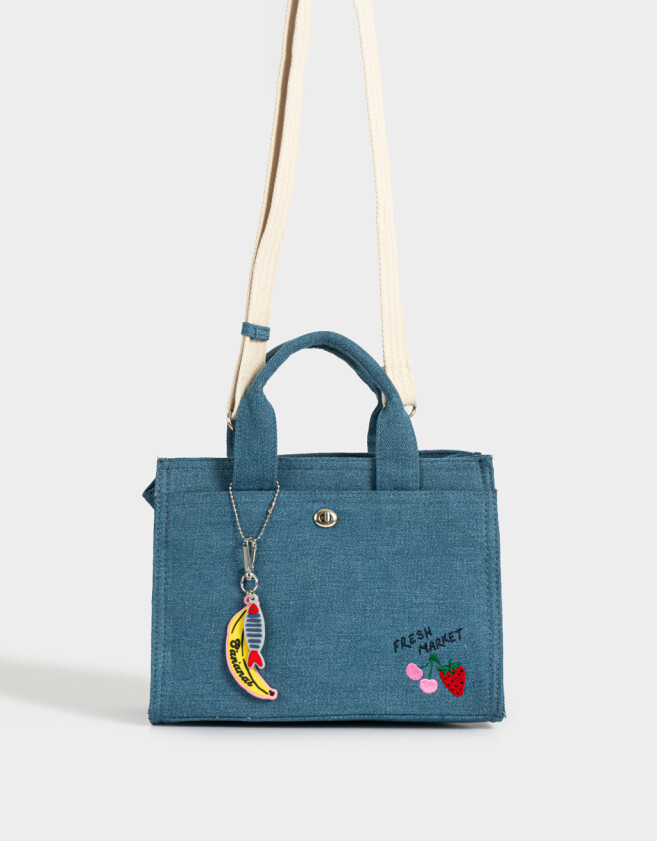 City Cartera City Canvas Playera - Azul Celeste