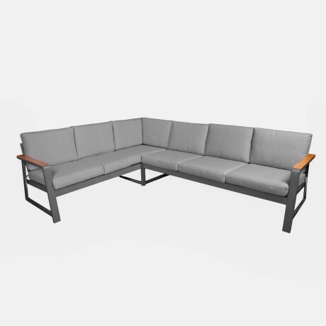 SET DE LIVING ESQUINERO ALUMINIO GRIS TENERIFE