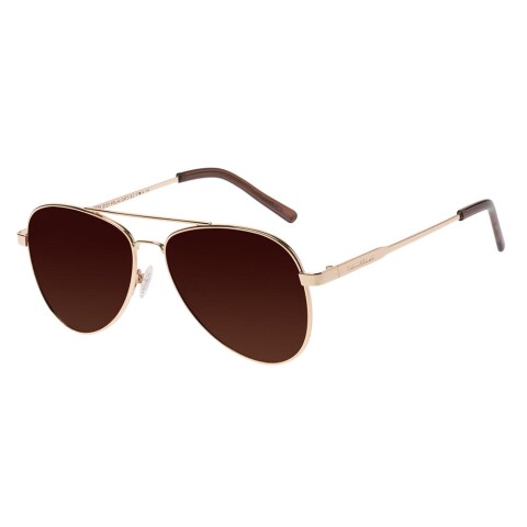 Lentes De Sol Chilli Beans Aviador - Unisex Gradiente Marrón/Dorado