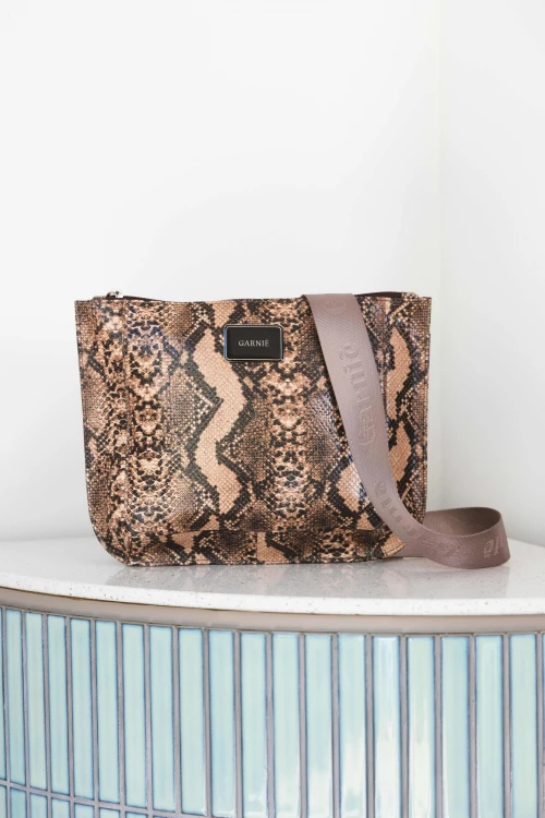 Bandolera Laura Vibora Beige