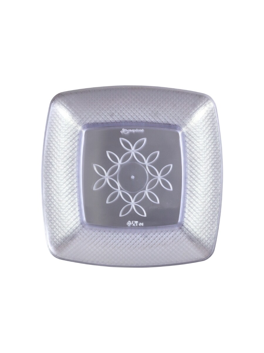 PLATOS CUADRADOS 15cm cristal