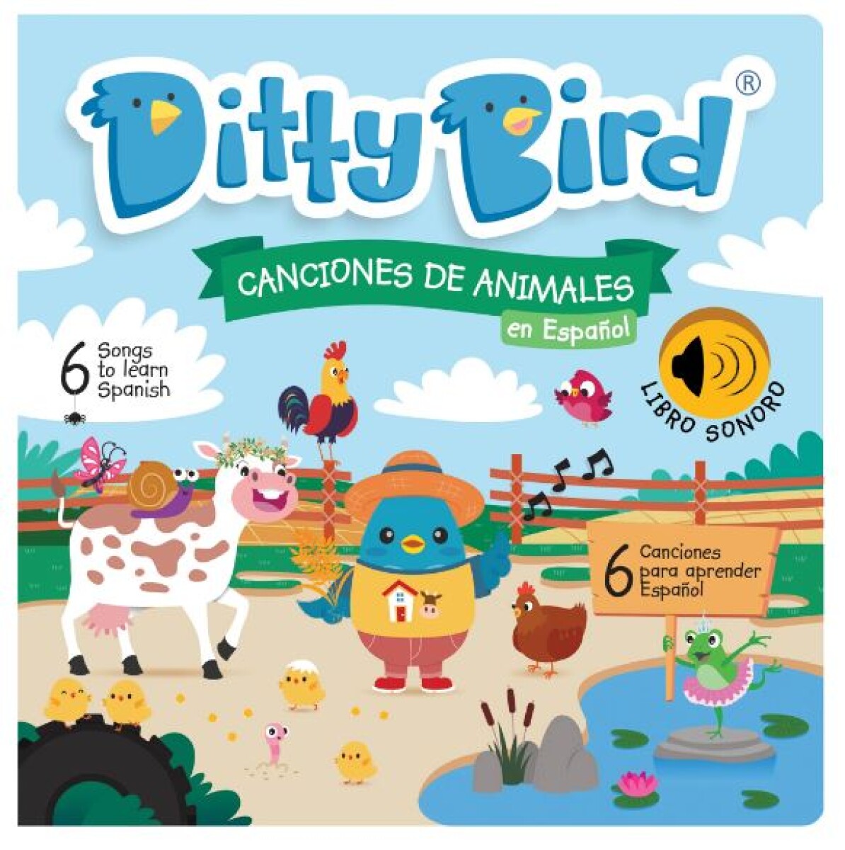 Libro Musical infantil - Canciones de Animales en español 