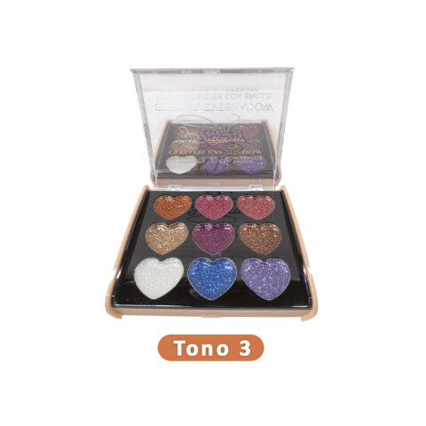 Paleta de sombra de ojos c/gllitter 9 tonos Paleta De Sombra De Ojos C/gllitter 9 Tonos