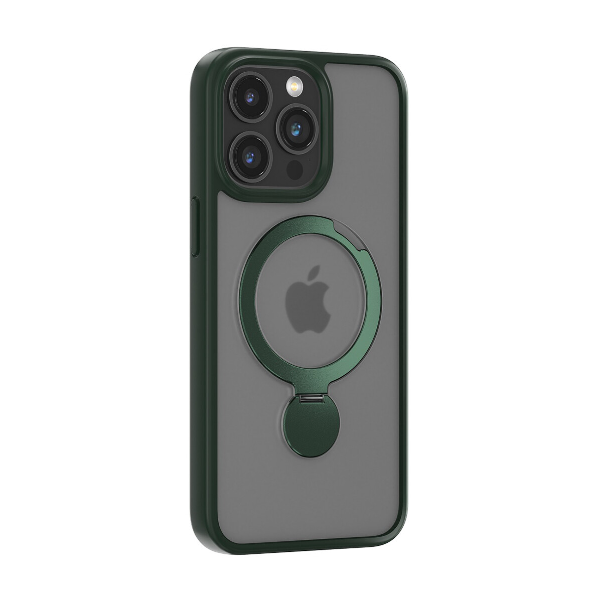 JOY SHARK MAGNETIC CASE WITH ROTATING BRACKET FOR IPHONE 15 PLUS - Green 