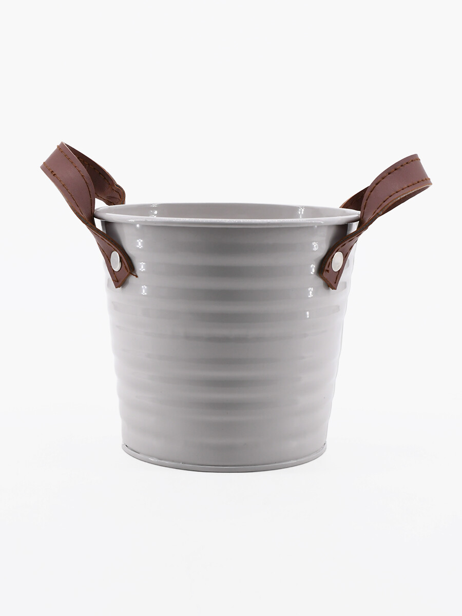 MACETA DE METAL NUMA - CRUDO 