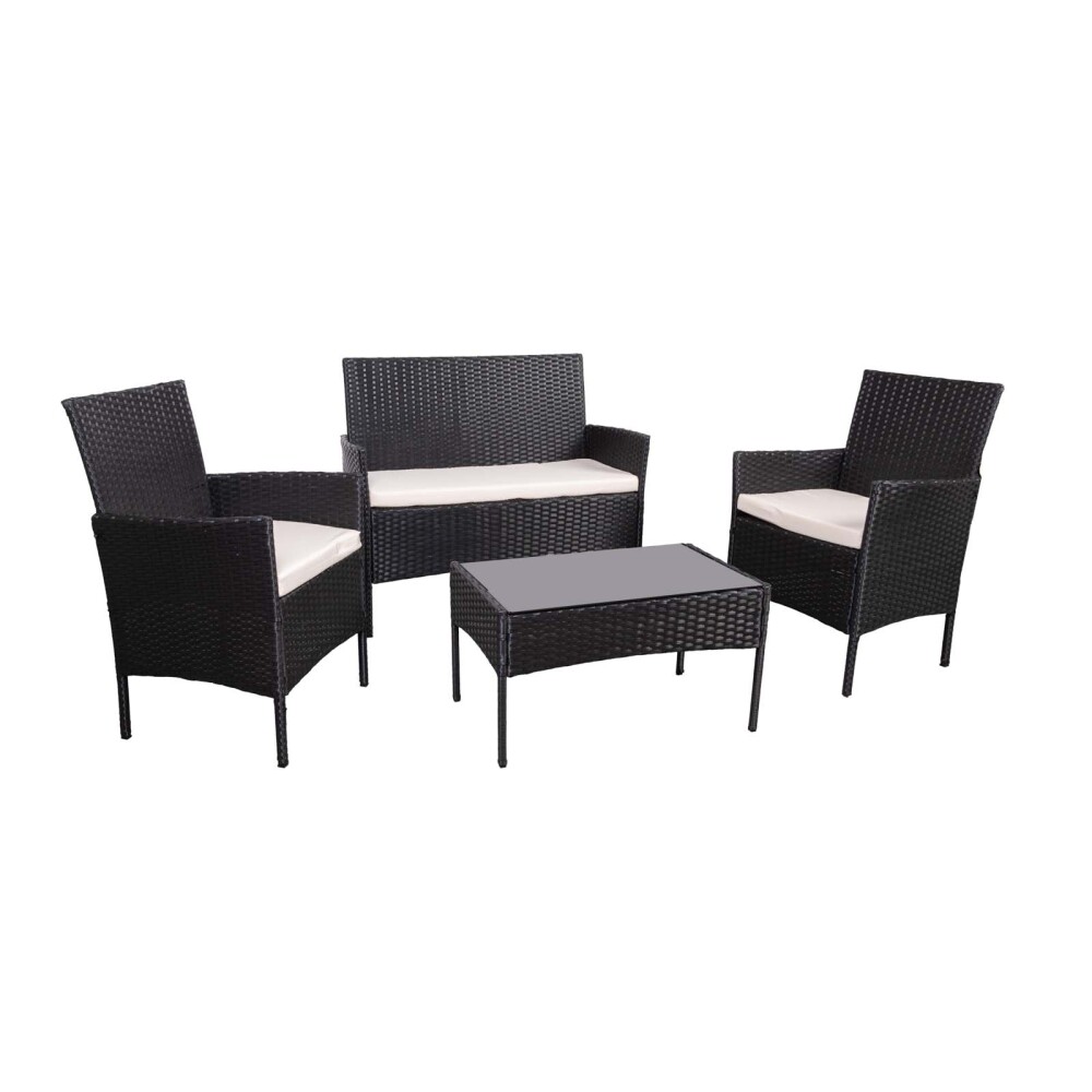SET LIVING EXTERIOR RATTAN-SINTETICO-Y-ACERO NEGRO APOLO