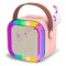 Parlante A Batería Bluetooth Con Luces Led De Colores Rosa
