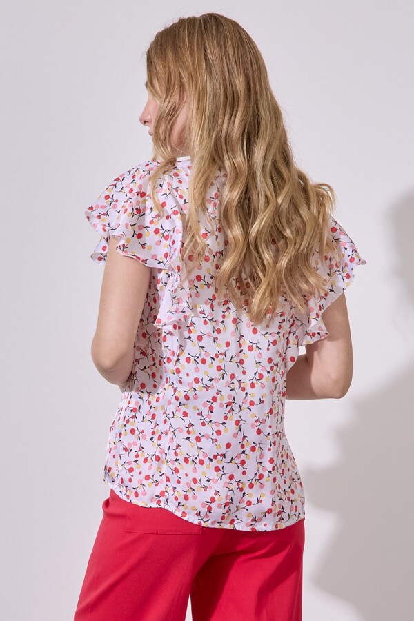 Blusa Gasa Flores BLANCO/MULTI