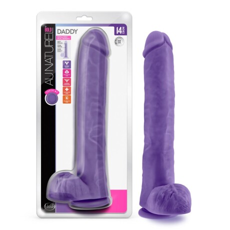 Dildo Realístico Doble Densidad Au Naturel Daddy Violeta