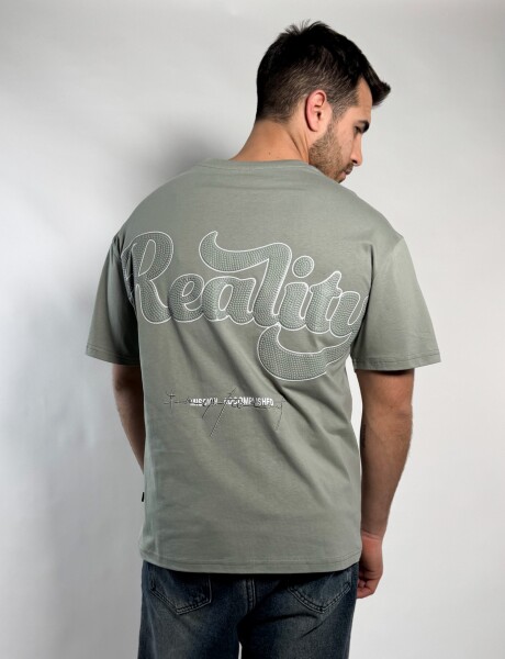 Remera oversize con estampa con relieve Bal Verde