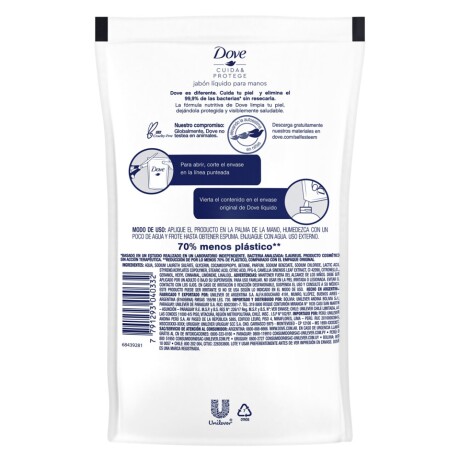 Jabón Líquido Dove Antibacterial Refill 220ml Jabón Líquido Dove Antibacterial Refill 220ml