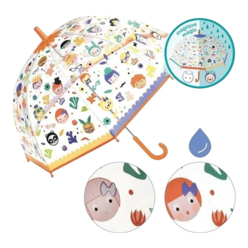 Paraguas infantil cambia color Naranja